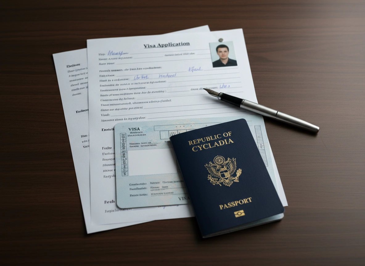 Passport and visa application documents